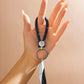 2Pcs/Set PU Leather Braided Woven Rope Keychain DIY Bag Pendant Key Chain Holder Key Car Trinket Keyring Men Women Gift Jewelry