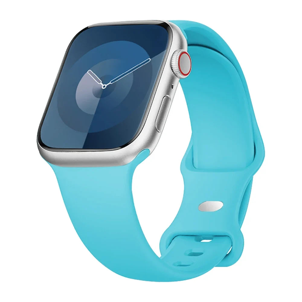 Apple Watch Smooth Silicone Sport Band, Pin-and-Tuck