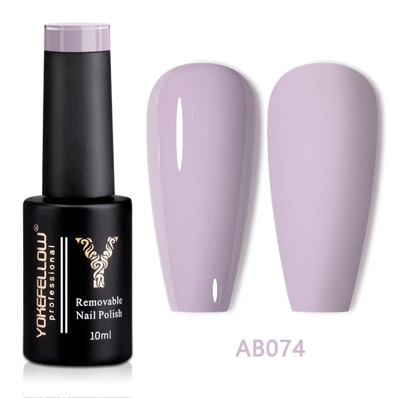 YOKEFELLOW 10ml Jelly Nude Gel Nail Polish High Quality Translucent Pink Nail Gel Varnish Soak Off UV Gel Polish Long Lasting