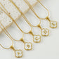 Lucky Clover Stainless Steel Pendant Necklace