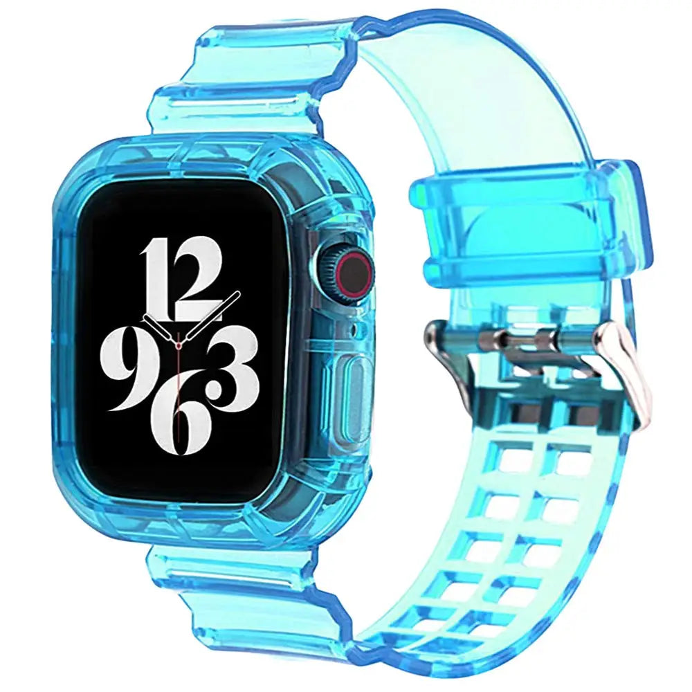 Apple Watch Transparent Silicone Band with Matching Case
