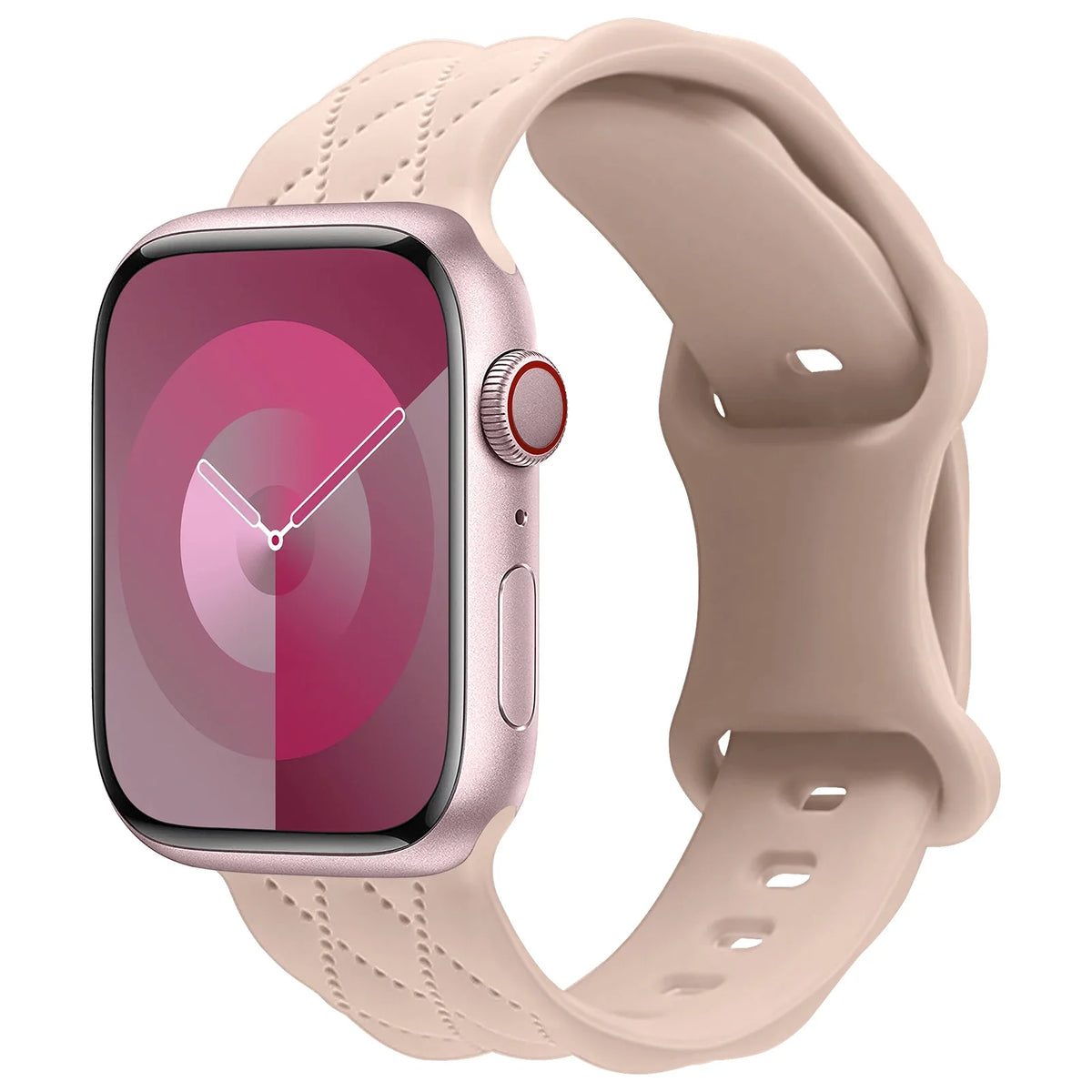 Apple Watch Quilted Diamond-Pattern Silicone Band