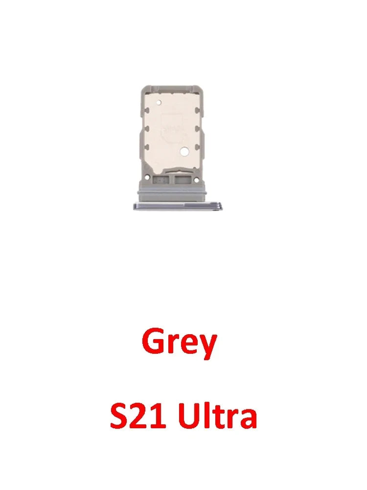 Phone Sim Card Tray For Samsung Galaxy S21 FE Plus Ultra S21+ New SIM Chip Slot Holder G990 G991 G996 G998 With Tool