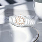 Women's Ceramic Tonneau Crystal Dial Watch