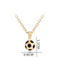 Football Link Chain Soccer Charm Necklace Pendant Gold Color Sport Ball Jewelry