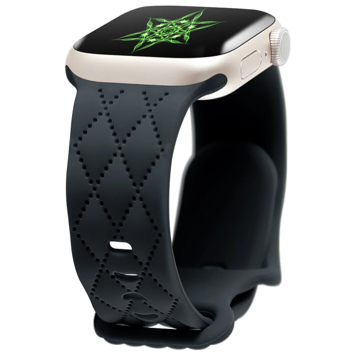 Apple Watch Quilted Diamond-Pattern Silicone Band