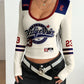 Y2K Racing Bustier Tee - Two Tone Moto Style
