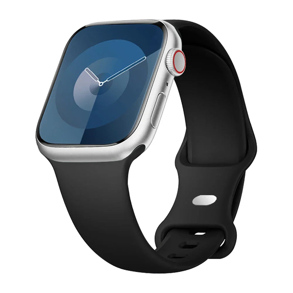 Apple Watch Smooth Silicone Sport Band, Pin-and-Tuck