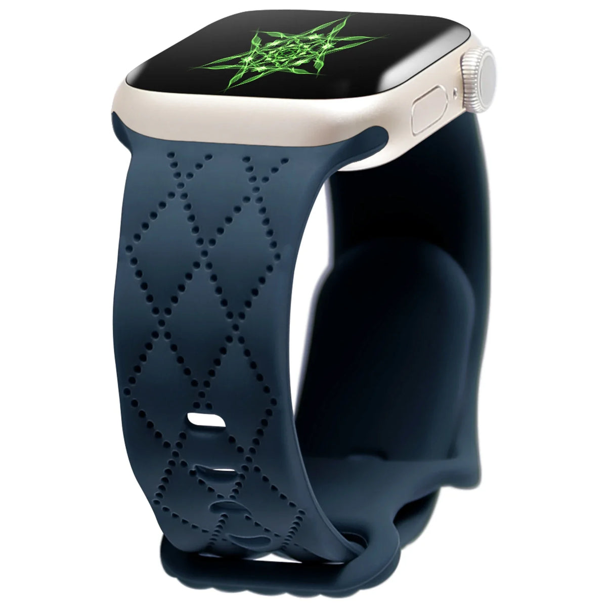 Apple Watch Quilted Diamond-Pattern Silicone Band