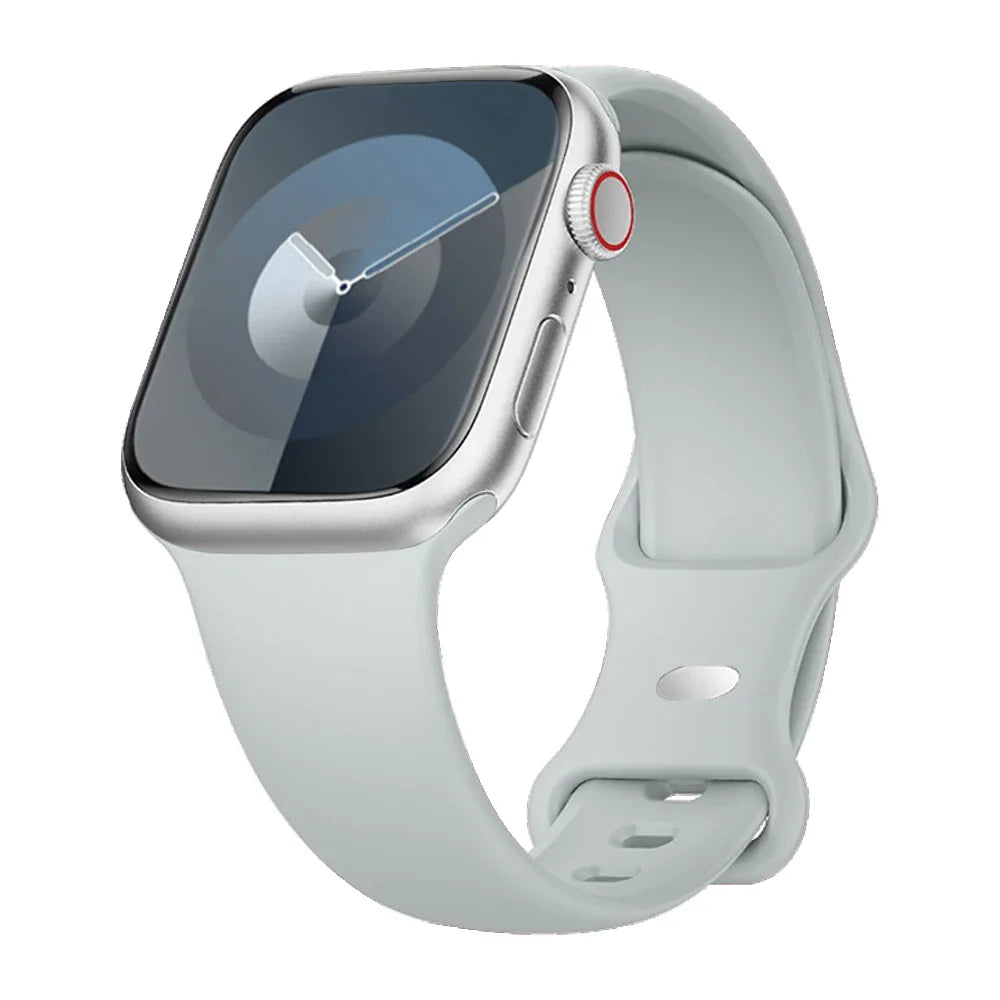Apple Watch Smooth Silicone Sport Band, Pin-and-Tuck