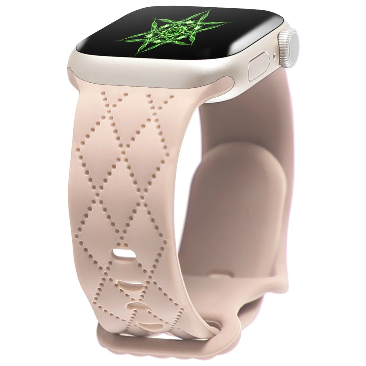 Apple Watch Quilted Diamond-Pattern Silicone Band