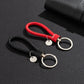 2Pcs/Set PU Leather Braided Woven Rope Keychain DIY Bag Pendant Key Chain Holder Key Car Trinket Keyring Men Women Gift Jewelry