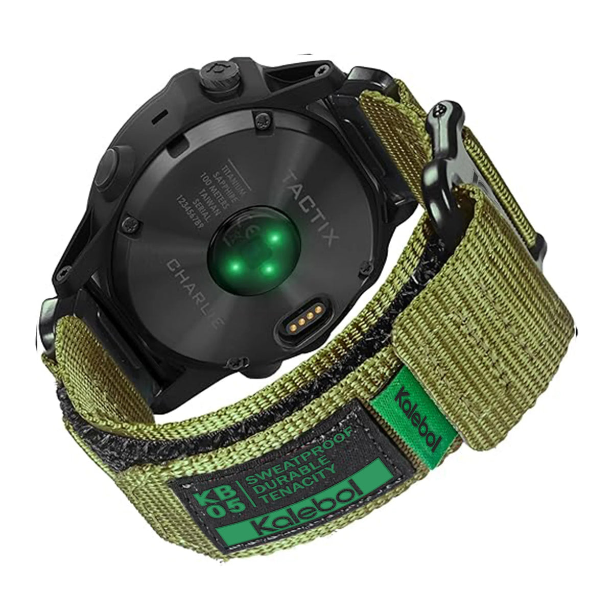 Garmin QuickFit 22/26mm Nylon Loop Band with Text Patch