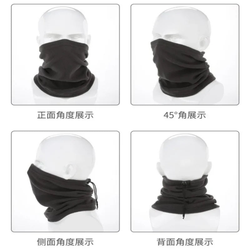 Winter Warm Unisex Windproof Motorcycle Riding Mask New Polar Fleece Neck Scarf Warmer Ski Outdoor Sports Balaclavas Tube Mask