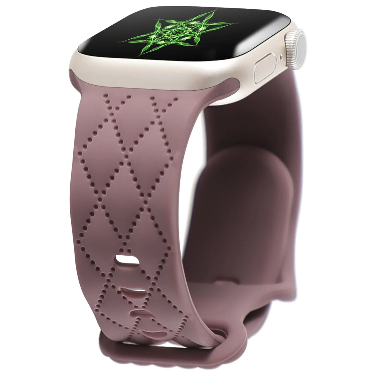 Apple Watch Quilted Diamond-Pattern Silicone Band