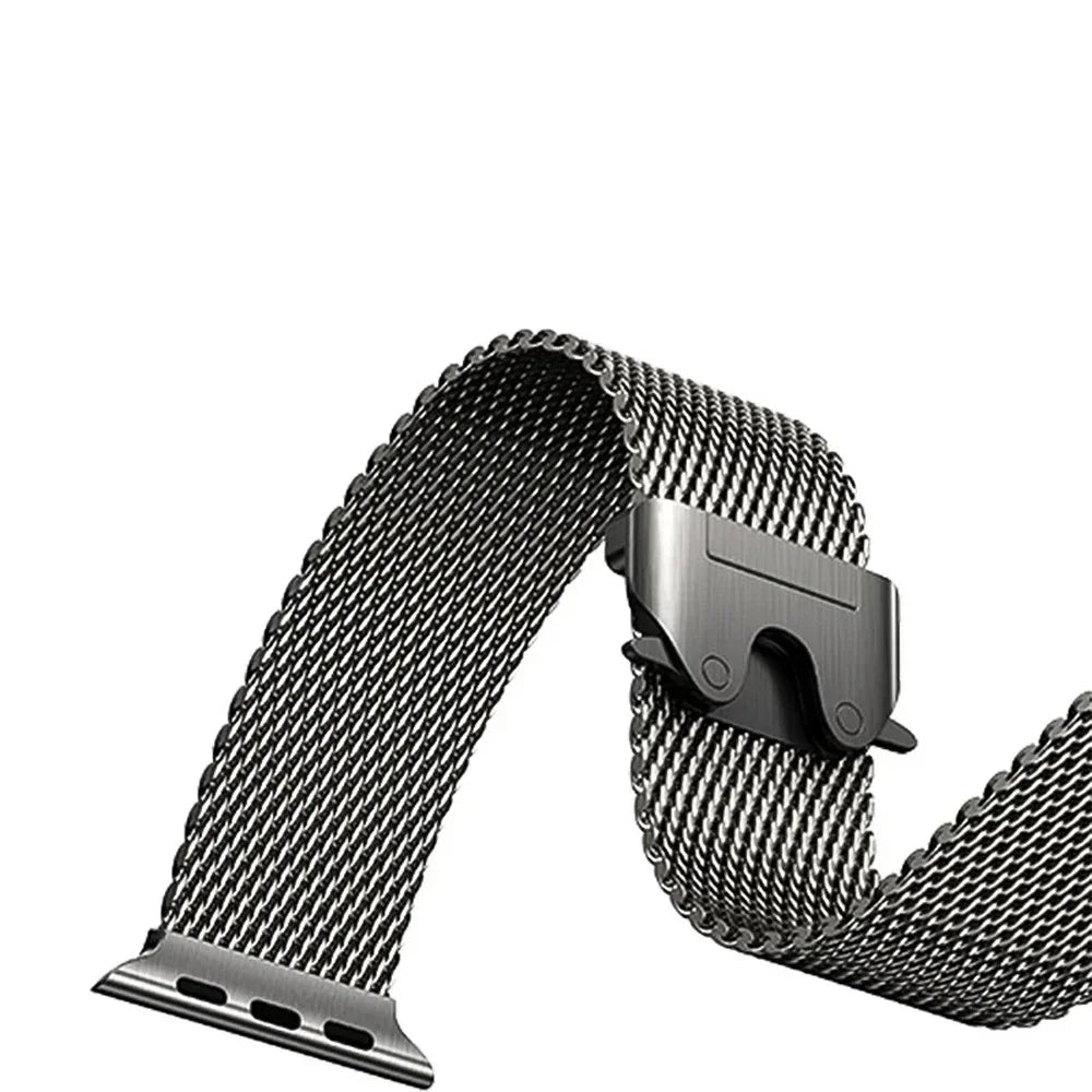 Apple Watch Milanese Mesh Loop Band with Parachute-Style Clasp