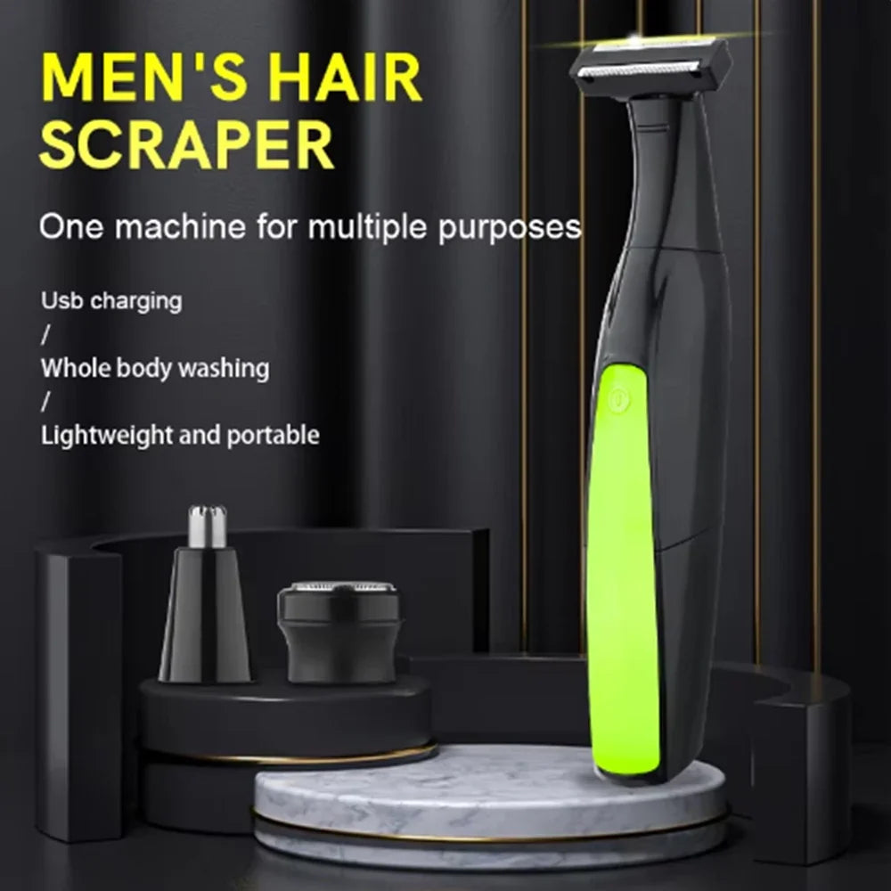 7 in 1 Shaver Men's Multifunctional Rechargeable Earbrow Nose Hair Trimmer Bikini Line Sensitive Shaver Hair Shaving Trimmer