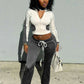 Patchwork 2 Piece Womens Tracksuit Set