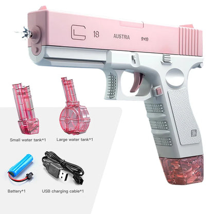 New Water Gun Electric M416 Pistol Shooting Toy Full Automatic Summer Beach Outdoor Fun Toy For Children Boys Girls Adults Gift