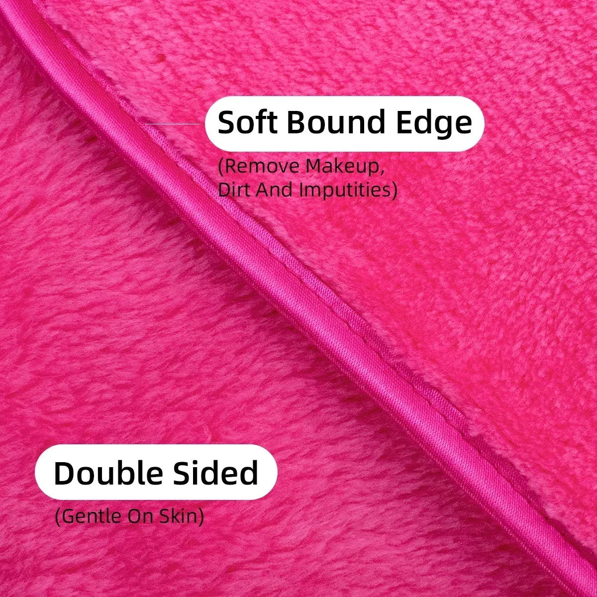 2Pcs Makeup Remover Pads Reusable Cotton Pads Makeup Eraser Microfiber Facial Towel Face Cleaner Cleaning Wipes Skincare Beauty