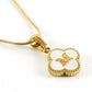 Lucky Clover Stainless Steel Pendant Necklace