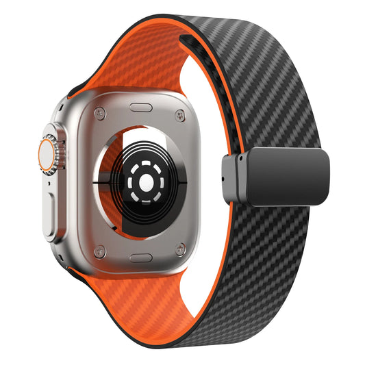 Apple Watch Two-Tone Textured Silicone Band with Magnetic Clasp