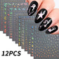 12pcs/set Cute Cartoon Dog/Cat Nail Art Stickers 3D Graffiti Black Cat Dog  Nail Decals 8*10cm Self-Adhesive Cartoon Nail Art Su