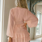 Belt plaid batwing long sleeve women dress summer Office ruffle shirt mini  A-line dress