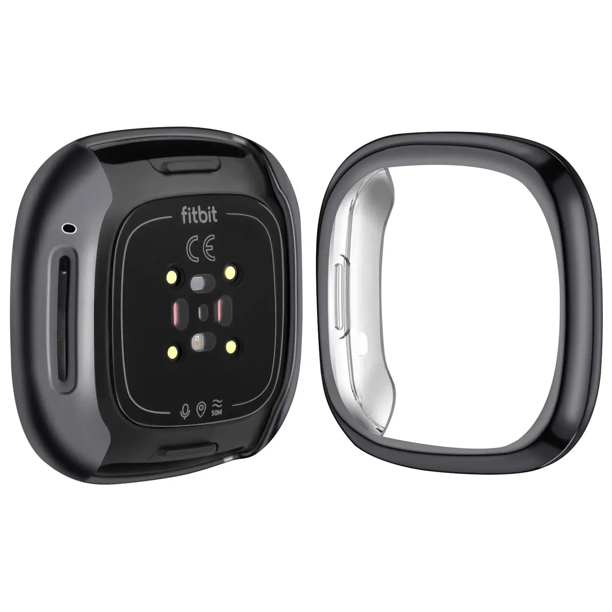 Fitbit Versa 4, 3, 2 & Sense 2 Case with Built-In Screen Protector