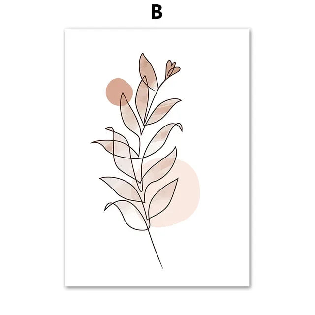 Amour Line Art Canvas Print