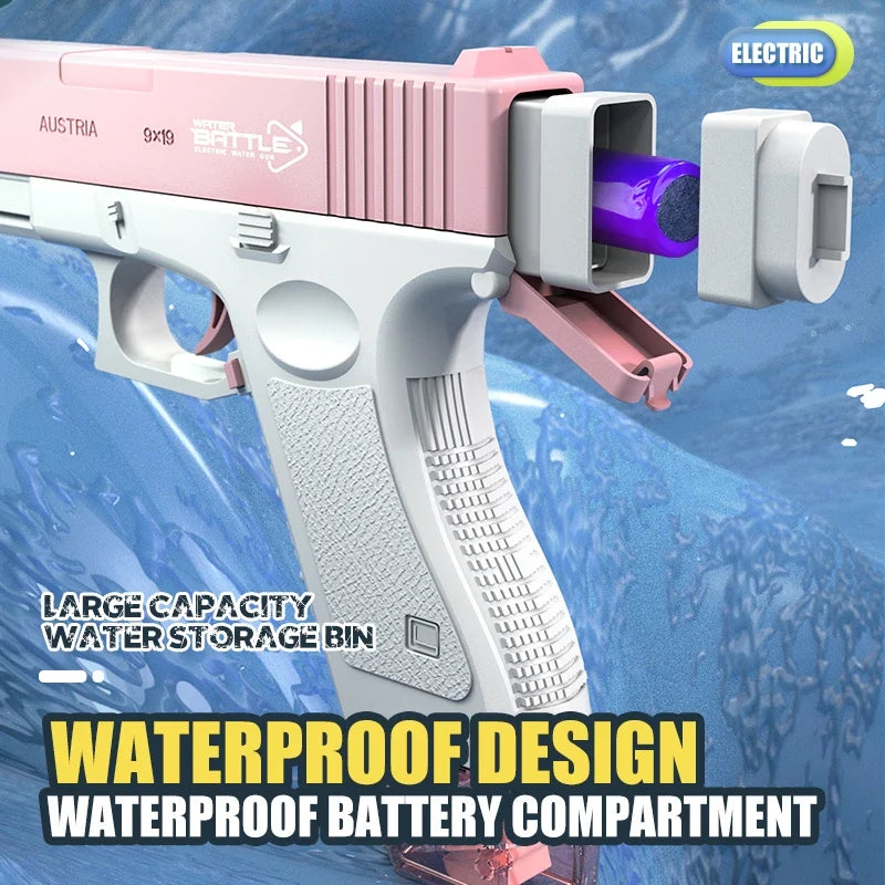 Electric Water Gun, Automatic Squirt Guns Water Pistol  Large Capacity Summer Outdoor Beach Swimming Pool Party Toy