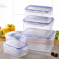 Sealed Storage Box with Lid | Rectangular Plastic Crisper for Kitchen and Refrigerator