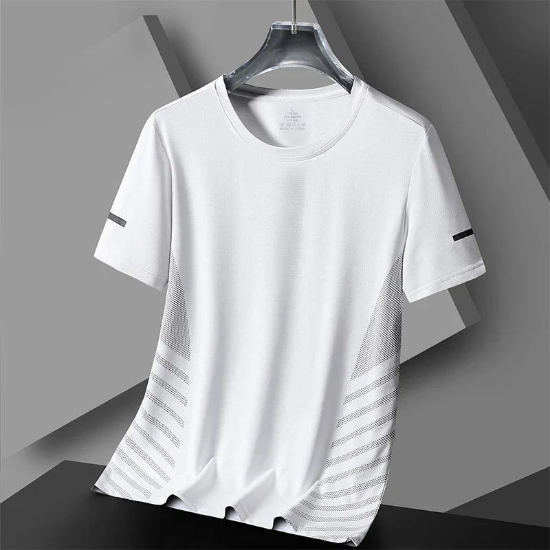 Cool Run Reflective Ice Silk Men's Fitness Tee