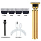 Rechargeable Mens T9 Carving Hair Clipper Vintage Portable USB Cleaning Barber Professional Hair Cutting Machine Beard Trimmer