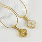Lucky Clover Stainless Steel Pendant Necklace
