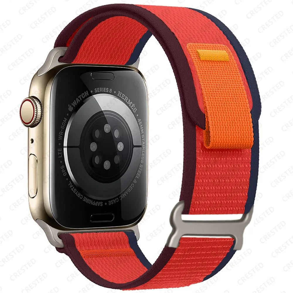 Apple Watch Two-Tone Nylon Trail Loop Band with Pull Tab