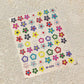 1pc Flower Nail Stickers Summer Floral Leaf Plant 5D Embossed Nail Slider Decals Self-Adhesive Nail Art Supplies Manicure Decor