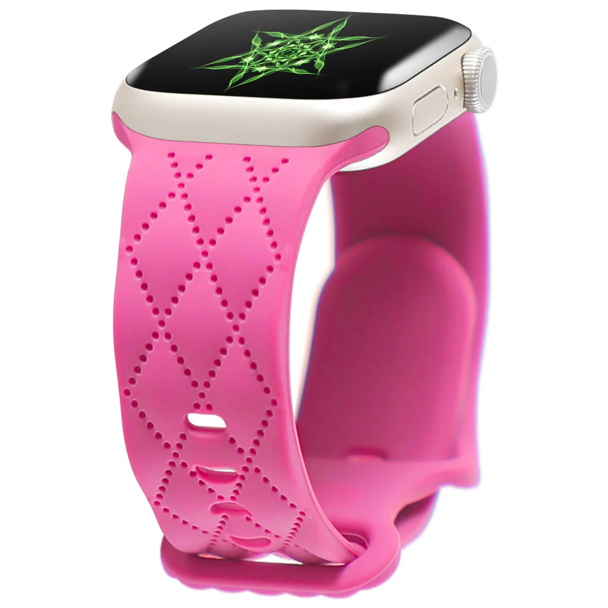 Apple Watch Quilted Diamond-Pattern Silicone Band
