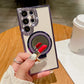 Luxury Glitter Mirror for Magsafe Case for Samsung Galaxy S24 Ultra S23 S22 Plus Bracket Stand Diamond Plating Transparent Cover