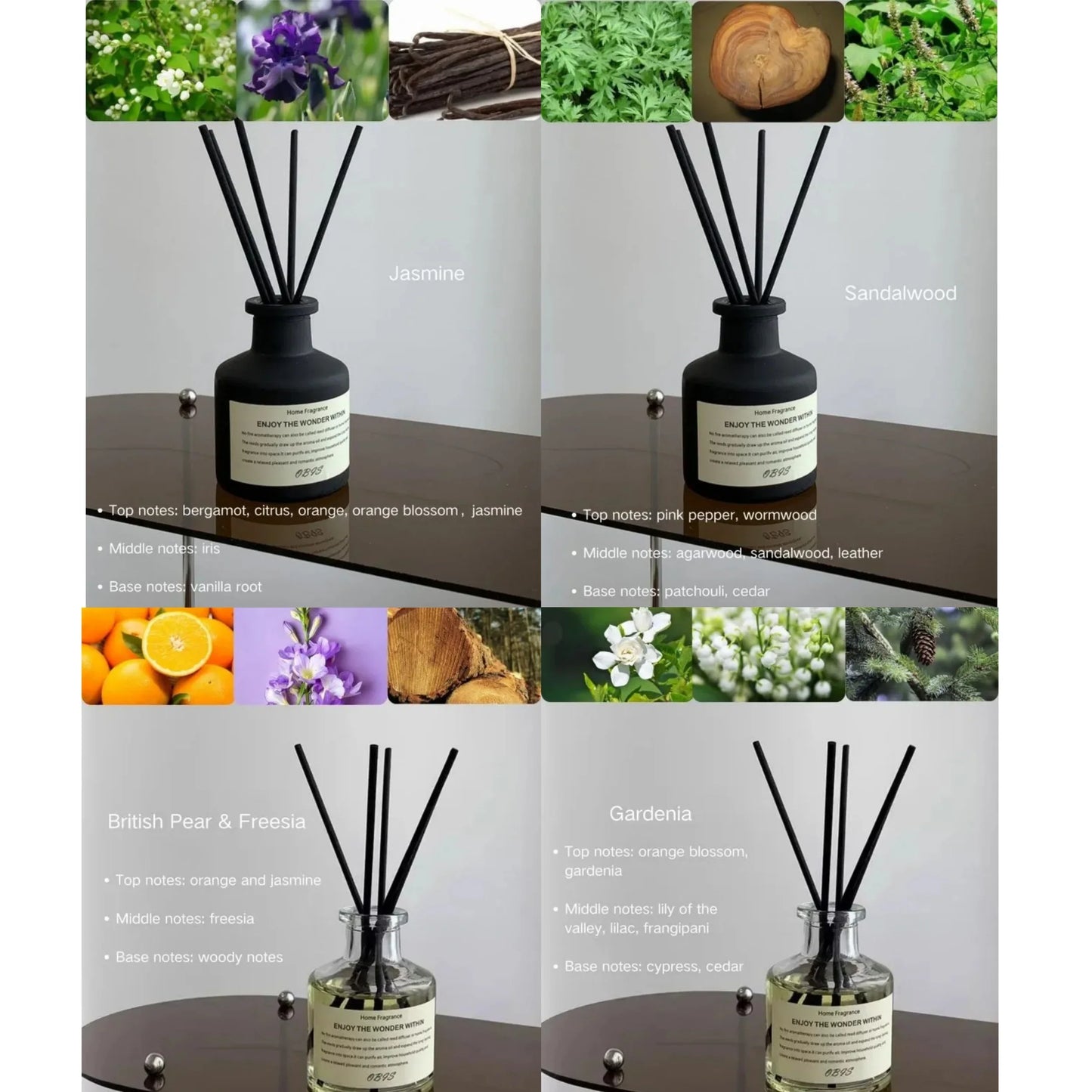 50ml Aromatherapy Reed Diffuser Oil – Freesia & Jasmine