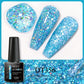 MEET ACROSS 5ml Pink Dried Flower Gel Nail Polish Natural Flower Fairy Nail Art Gel Soak Off UV LED Painting Varnishes For Nails