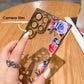 For Samsung S24 Ultra Luxury Plating Logo Hole Case For Samsung Galaxy S23 Ultra S22 Plus Flower Camera Film Transparent Cover