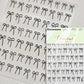 French Leopard Print Bowknot Lace Ribbon Rhinestone Pearl Bow Tie Simple White Black Nail Art Stickers Decoration Manicure Decal