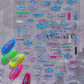 5D Metal Fish Nail Art Stickers Tiny Ocean Shoal of Fish Foil Waves Summer Beach Self Adhesive Decoration Manicure Decal DIY