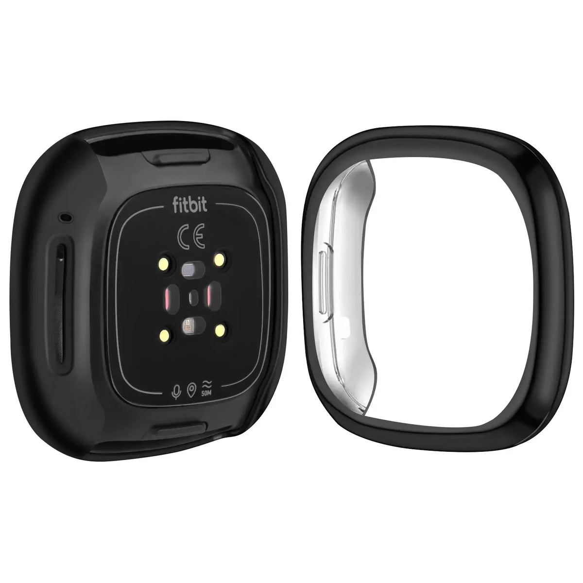 Fitbit Versa 4, 3, 2 & Sense 2 Case with Built-In Screen Protector