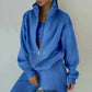 Women's Tracksuit Solid Hooded Sport Suit