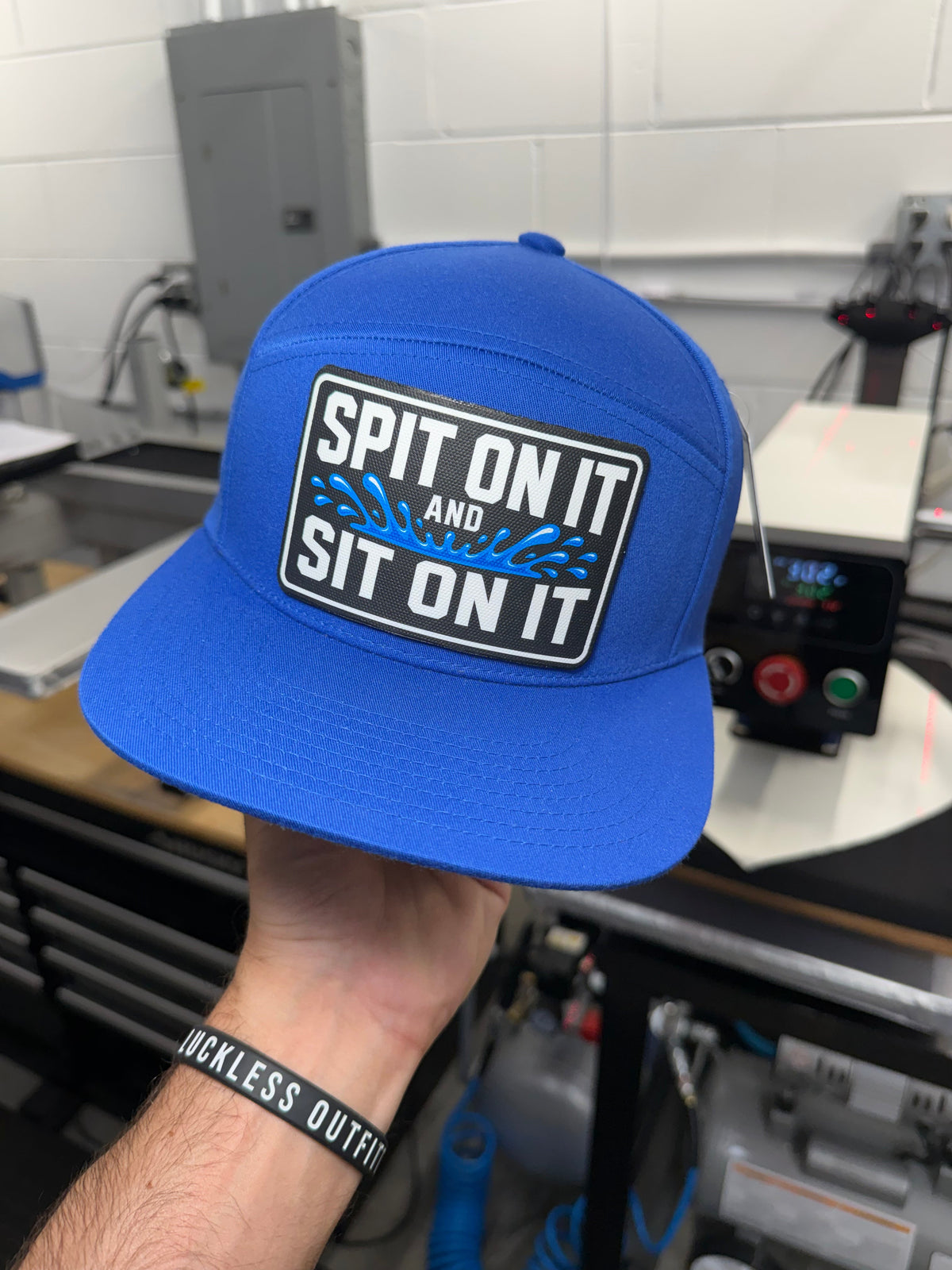 Spit On It and Sit On It 7 Panel Canvas Patch Snapback