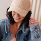 Lyla Sherpa Ball Cap in Khaki **FINAL SALE**