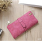 Women's Long Leather Wallet with Zipper Closure