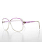Clear Round Retro Reading Glasses - Tina